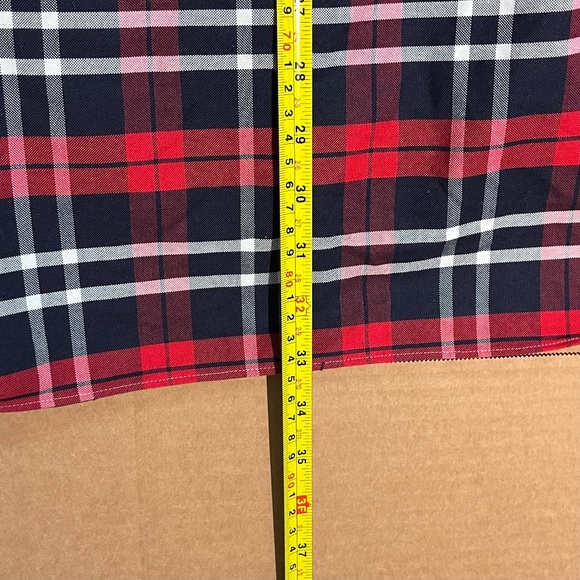 Thom Browne Plaid Button Down Shirt - Men's Size 4 / XL - Red Blue - Picture 10 of 11